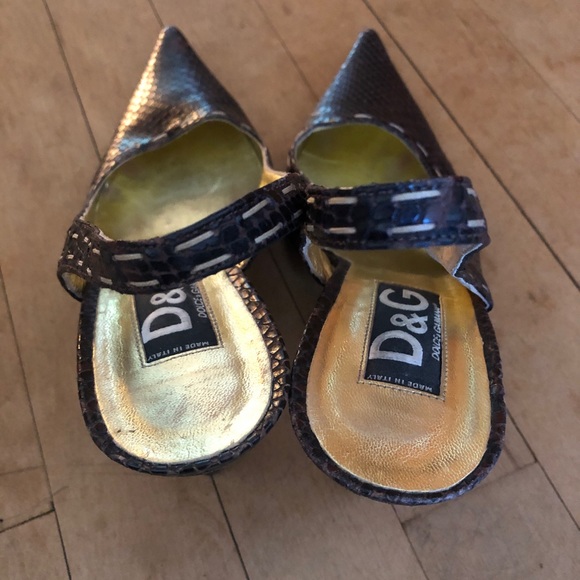 D&G Dolce & Gabbana Brown Heels Size: 39 US: 9 - Picture 10 of 16